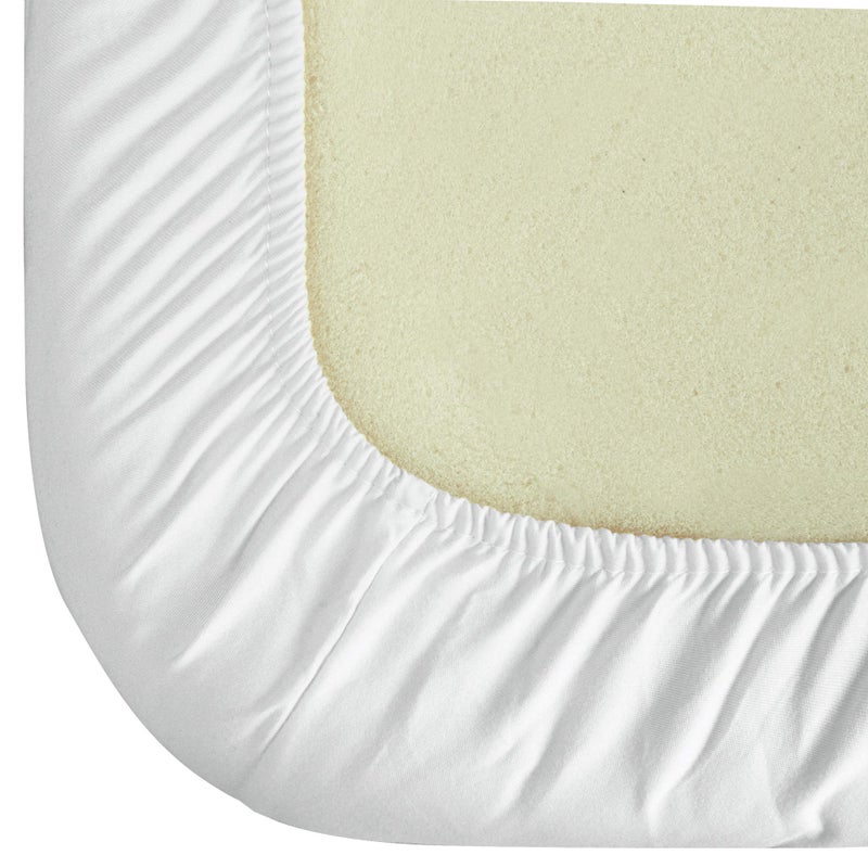 BEDSUM Microfiber 2 Pack Toddler Fitted Crib Sheets, Super Soft and Cozy Baby Sheets for Standard Crib and Toddler Mattresses, 28x52 Inches, White - Image 4